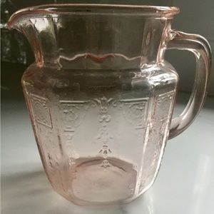 Vintage Pink Depression Glass Pitcher Anchor Hocking